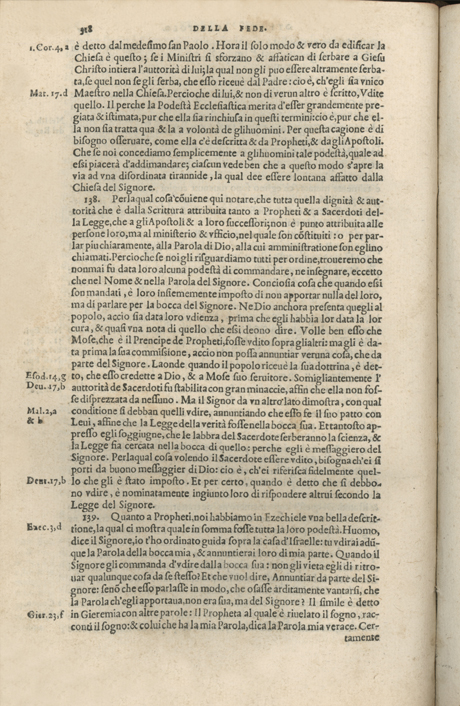 Institutione della Religion Christiana di Giovanni Calvino, edizione 1557 in Italiano tradotta per Giulio Cesare Paschali