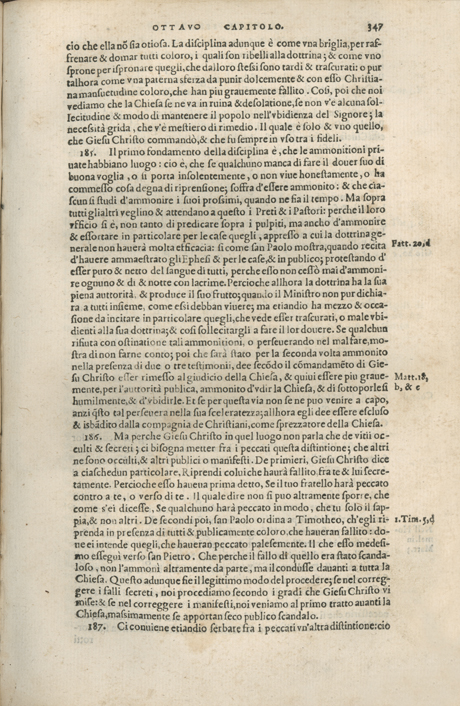 Institutione della Religion Christiana di Giovanni Calvino, edizione 1557 in Italiano tradotta per Giulio Cesare Paschali