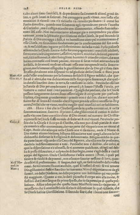 Institutione della Religion Christiana di Giovanni Calvino, edizione 1557 in Italiano tradotta per Giulio Cesare Paschali