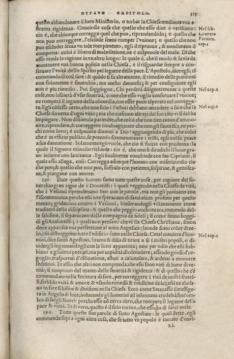 Institutione della Religion Christiana di Giovanni Calvino, edizione 1557 in Italiano tradotta per Giulio Cesare Paschali