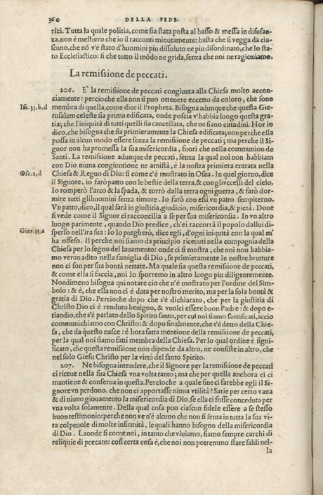 Institutione della Religion Christiana di Giovanni Calvino, edizione 1557 in Italiano tradotta per Giulio Cesare Paschali