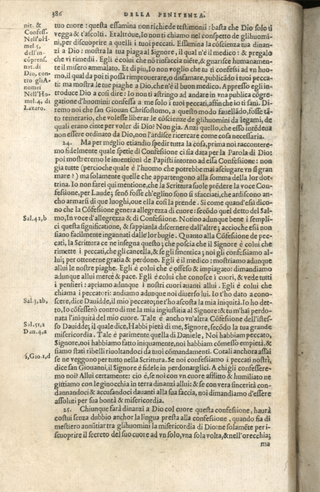 Institutione della Religion Christiana di Giovanni Calvino, edizione 1557 in Italiano tradotta per Giulio Cesare Paschali