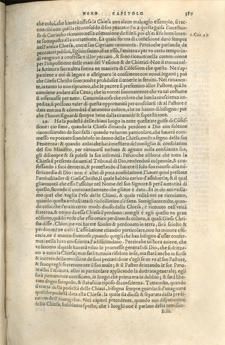 Institutione della Religion Christiana di Giovanni Calvino, edizione 1557 in Italiano tradotta per Giulio Cesare Paschali