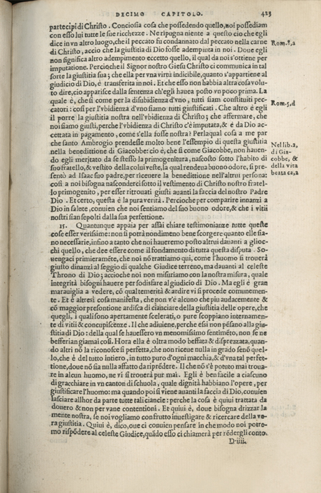 Institutione della Religion Christiana di Giovanni Calvino, edizione 1557 in Italiano tradotta per Giulio Cesare Paschali