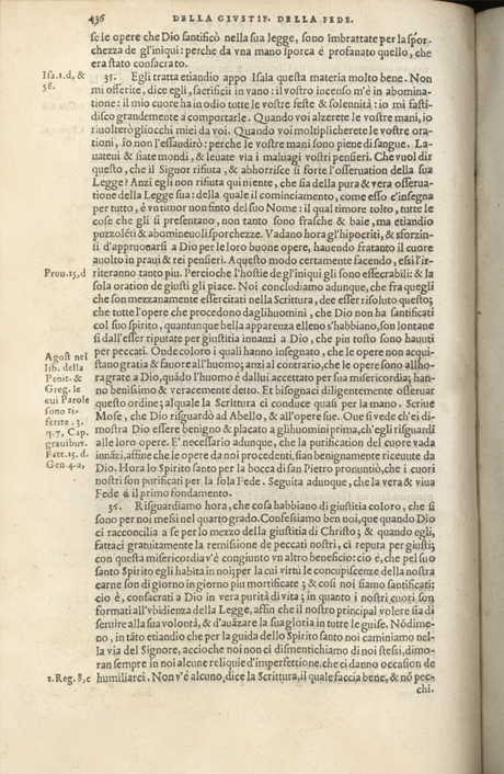 Institutione della Religion Christiana di Giovanni Calvino, edizione 1557 in Italiano tradotta per Giulio Cesare Paschali