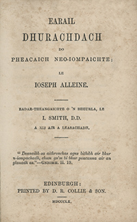 Earail Dhurachdach do Pheacaich Neo-Iompaichte le Ioseph Alleine (Gaelic Translation)