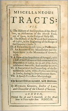 Miscellaneous Tracts by Michael Geddes (1709 Edition)